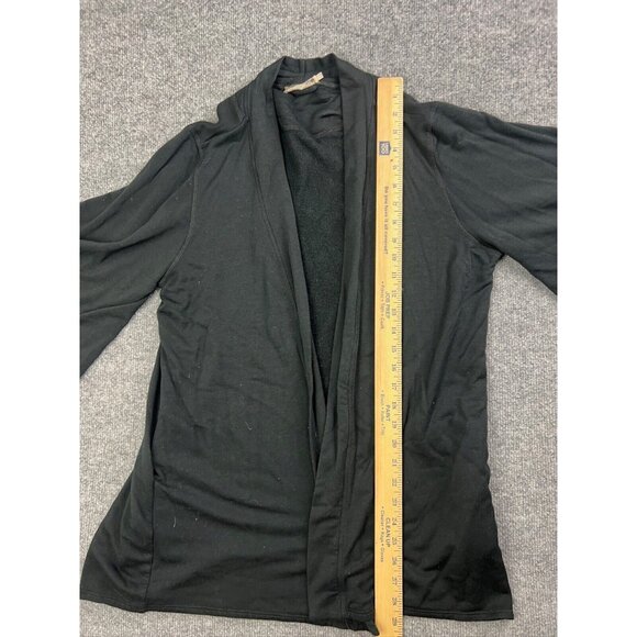 NAKED PRINCESS Flared Sleeve Robe Women's M/L Black Pockets Belt Loops Lounge - Picture 3 of 8